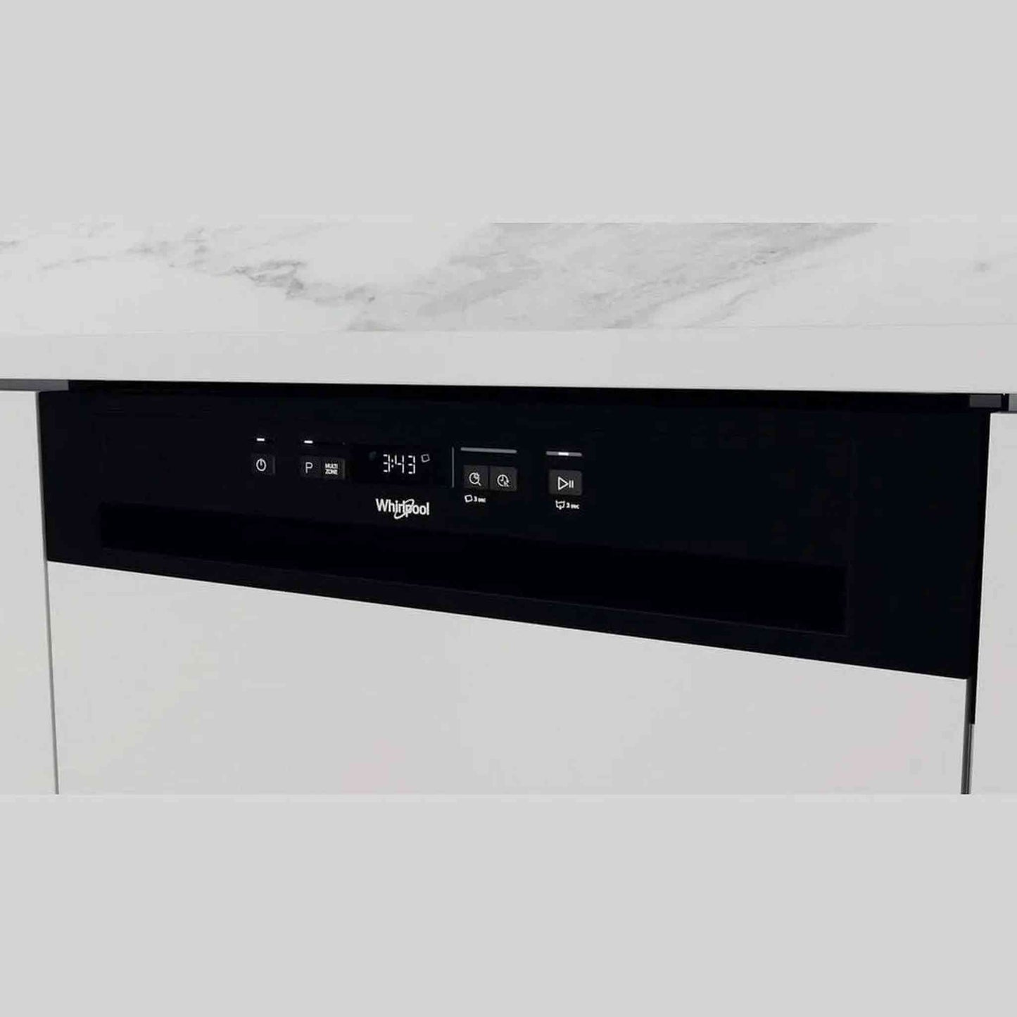 Whirlpool WBC3C26B - Inbouw vaatwasser - Half geïntegreerd