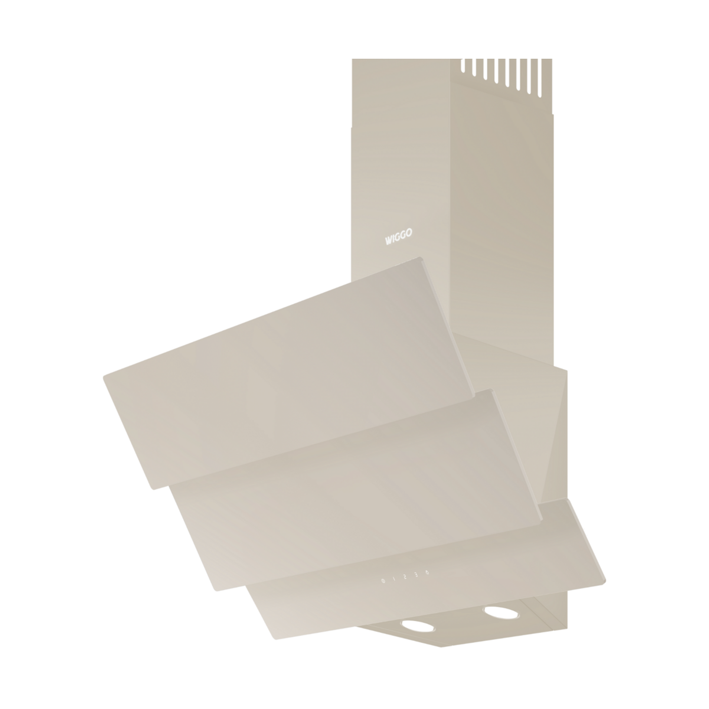 Wiggo WE-B643G(C) – Afzuigkap – 60 cm – Crème – Wandschouw – Energieklasse B – Stil – Koolstoffilter