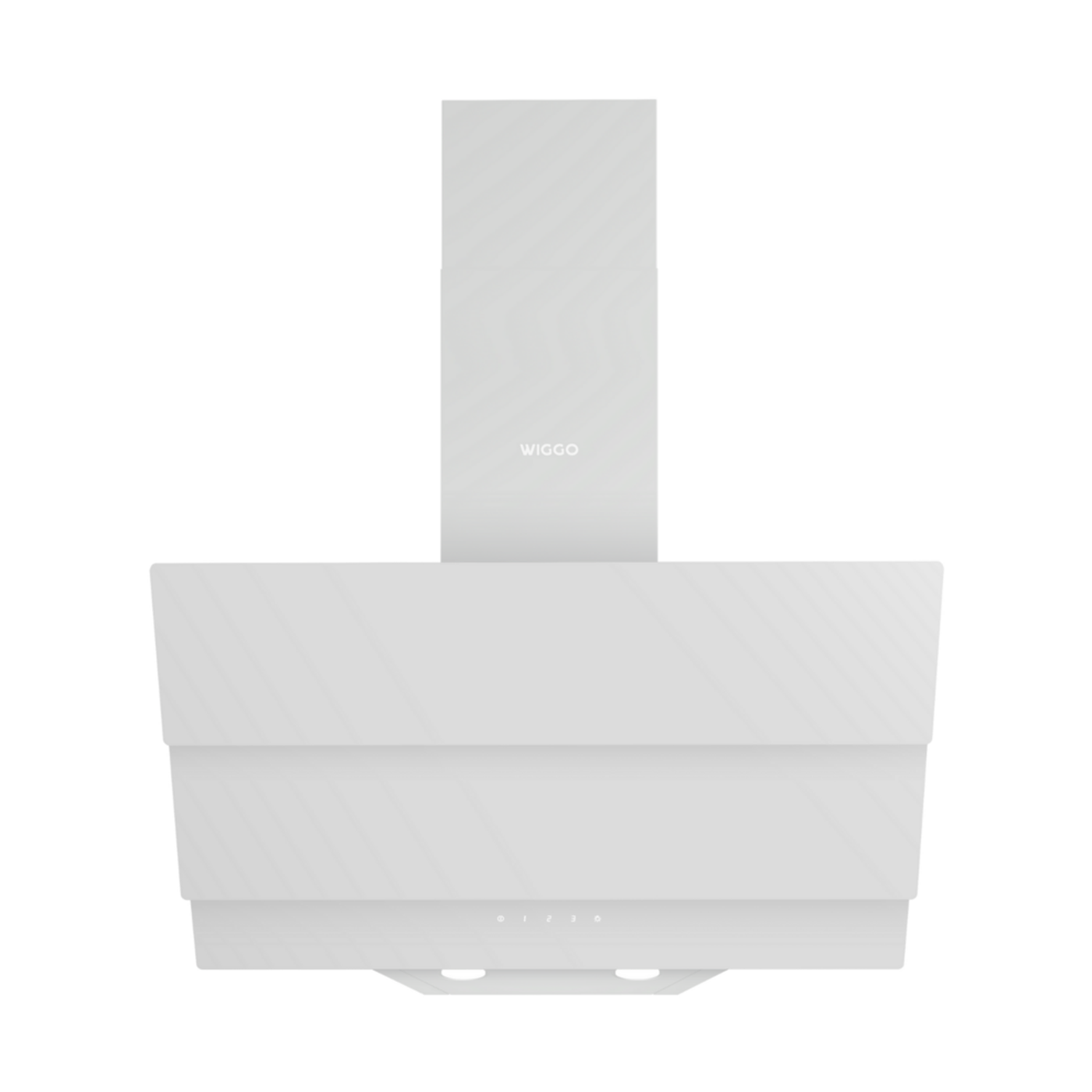Wiggo WE-B643G(W) – Afzuigkap – 60 cm – Wandschouw – Wit – Stil – Energieklasse B – Koolstoffilter