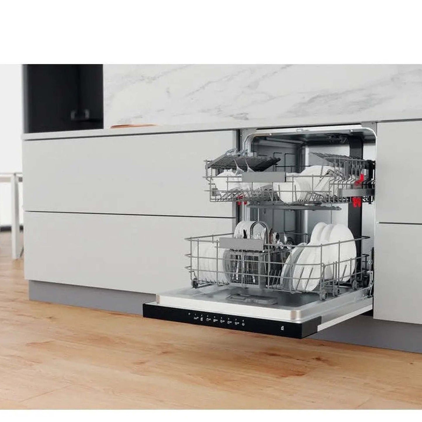 Whirlpool WBC3C26B - Inbouw vaatwasser - Half geïntegreerd