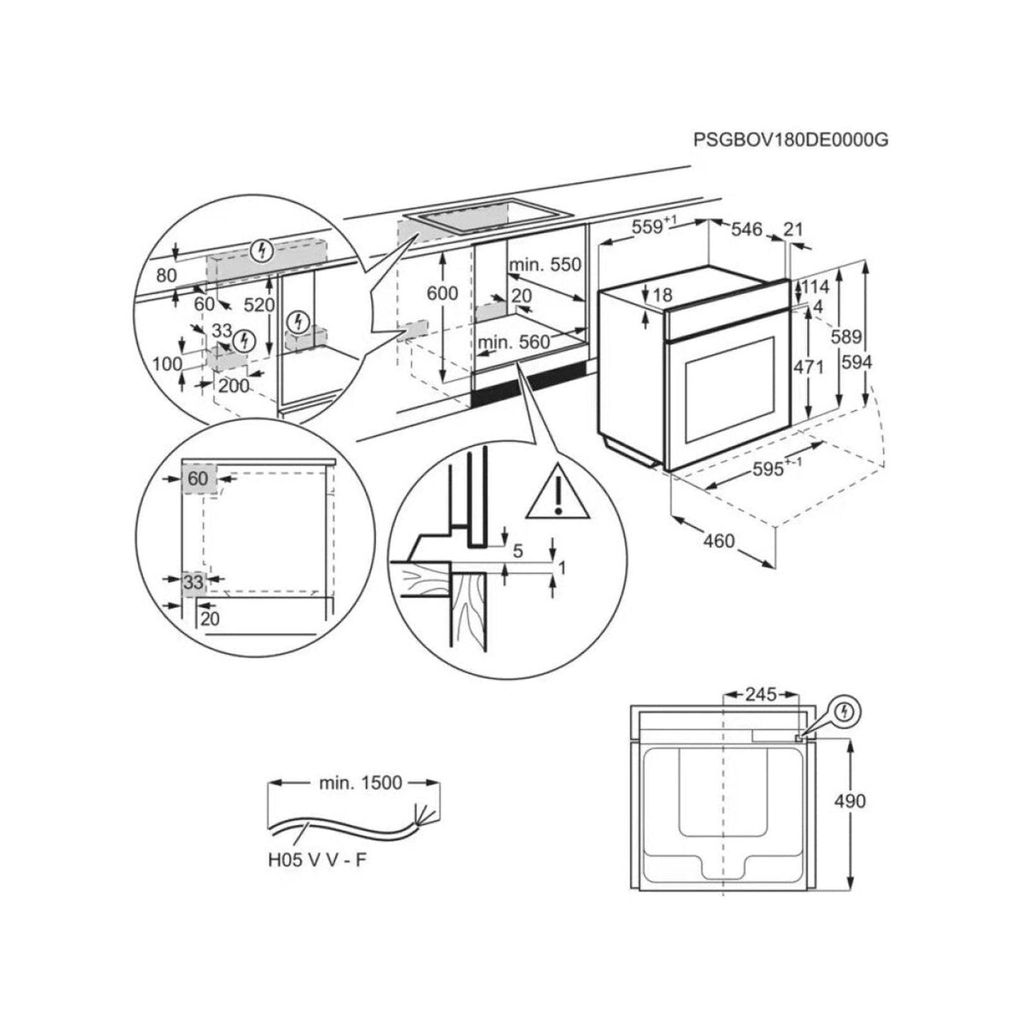 AEG BPE742380B - Inbouw oven