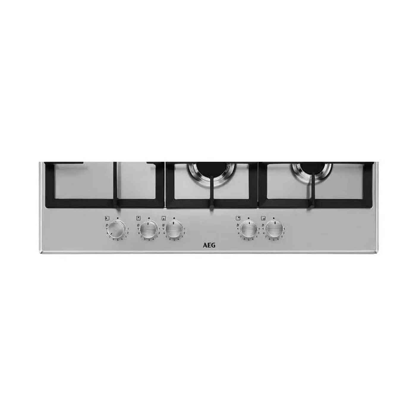 AEG HGB75520SM – Gaskookplaat – 75 cm breed – 5 zones – Krachtig – Direct leverbaar