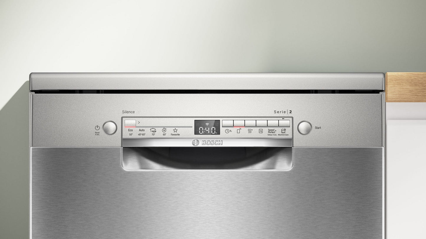 Bosch SMS2HVI02E – Vrijstaande Vaatwasser – 14 Couverts – RVS – 46 dB – Energieklasse D