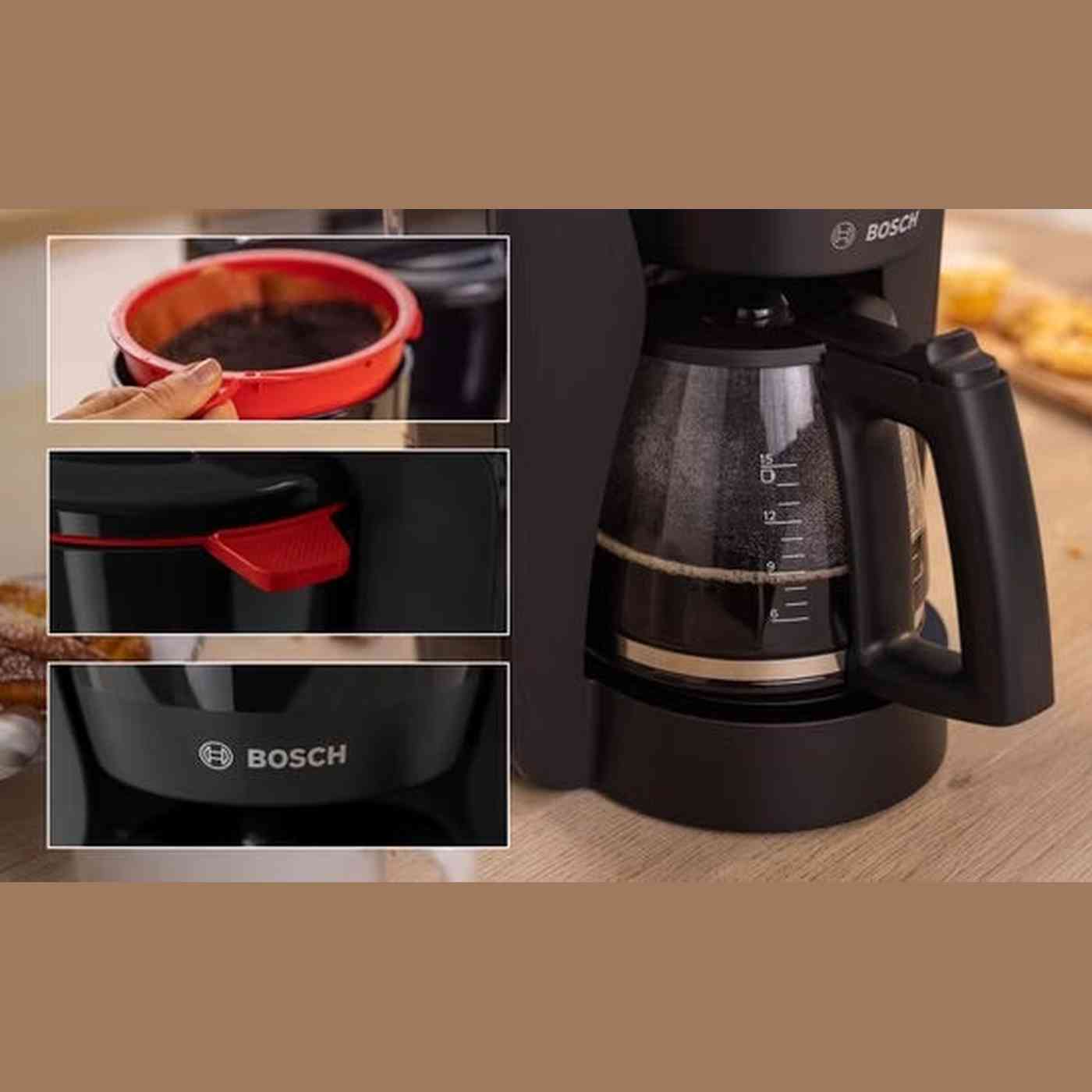 Bosch TKA3M133 – Filterkoffiemachine – 1.25 l – 1200W – Zwart – Compact