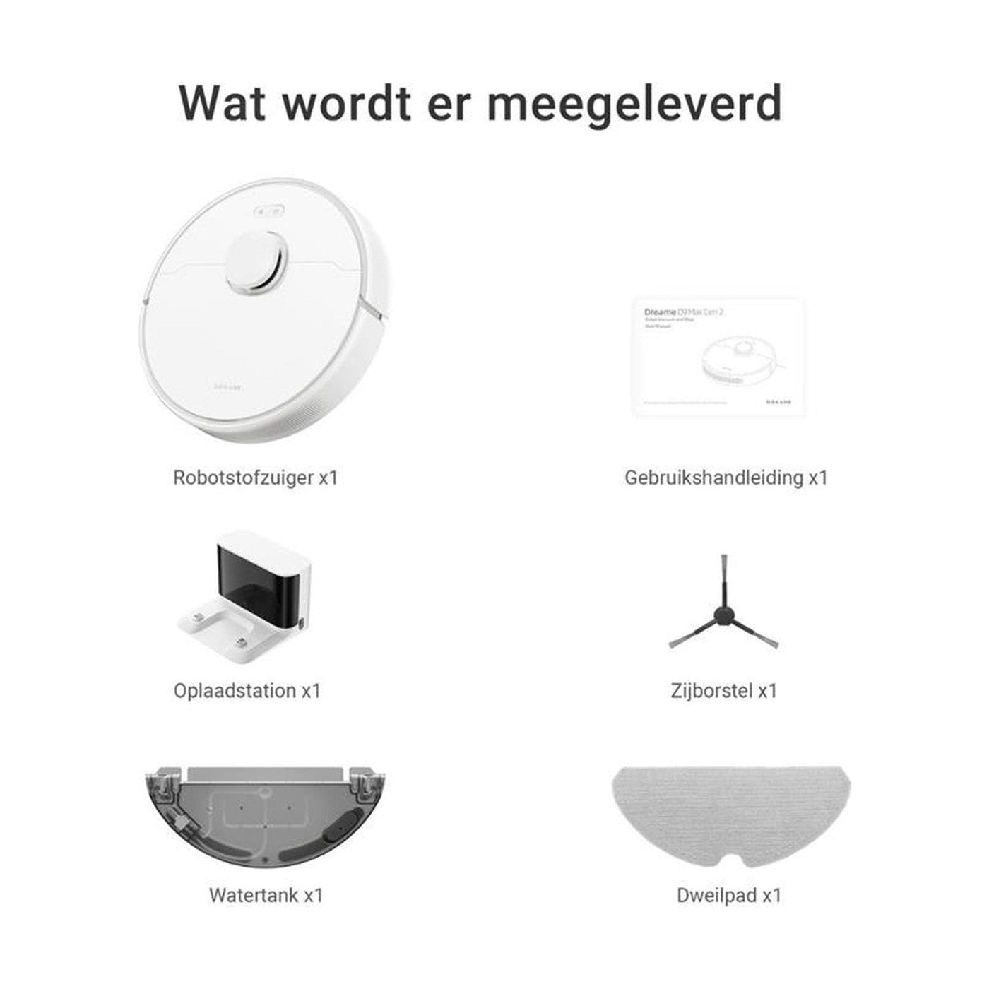 Dreame D9 Max Gen 2 – Robotstofzuiger met dweilfunctie – 4000 Pa – Appbediening – LDS Navigatie – Direct leverbaar