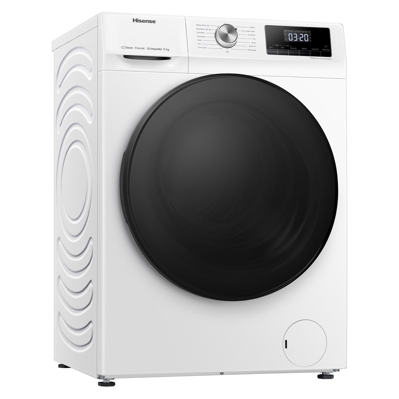 Hisense WFQA1214EVJM – Ruime Wasmachine – 12 kg – 1400 rpm – Energieklasse A – Wit