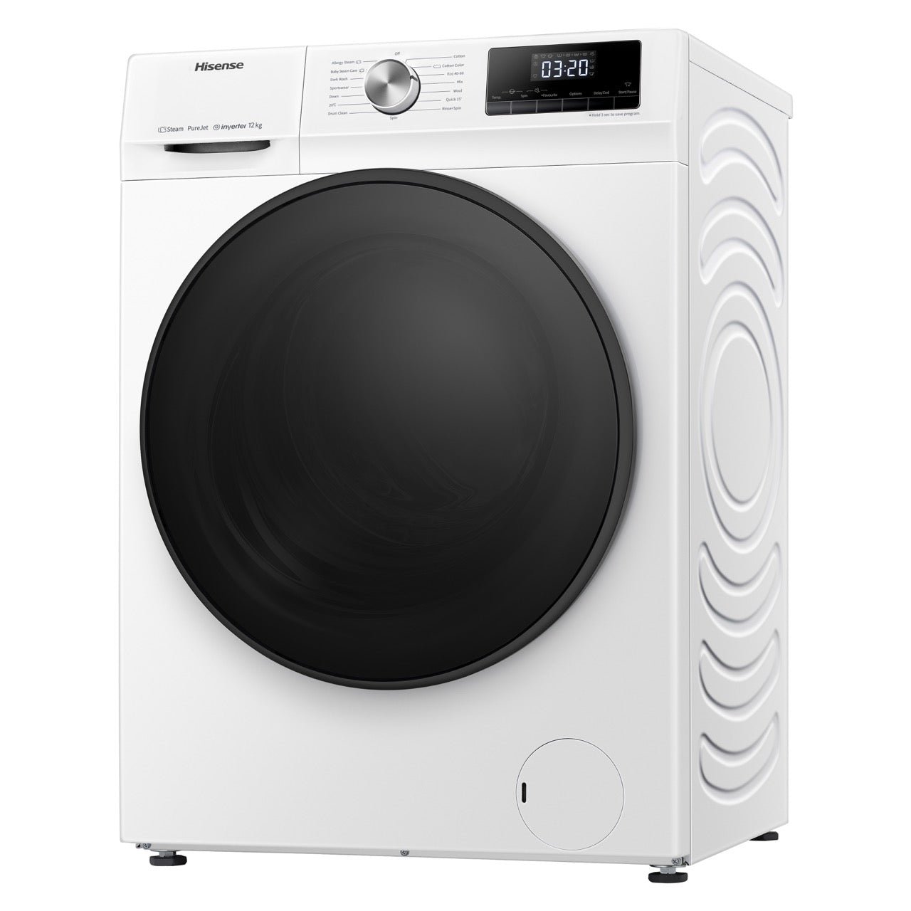 Hisense WFQA1214EVJM – Ruime Wasmachine – 12 kg – 1400 rpm – Energieklasse A – Wit