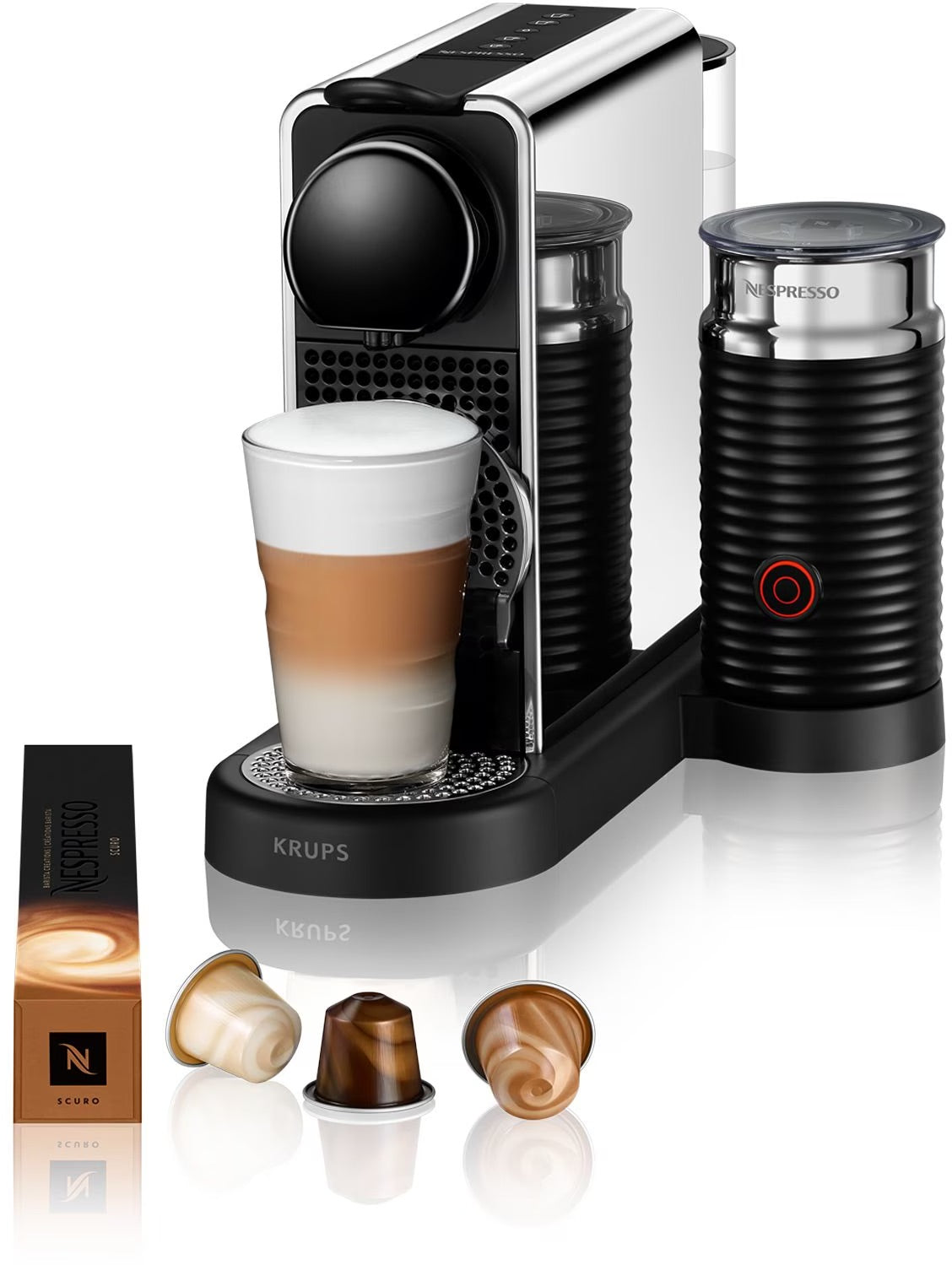 Krups Nespresso Citiz Platinum & Milk XN630D – RVS – 1710W – Cupmachine met Melkreservoir – 1L watertank