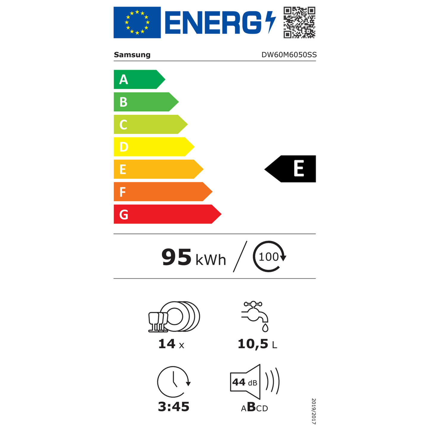 Samsung DW60M6050SS - Inbouw vaatwasser - Half geïntegreerd