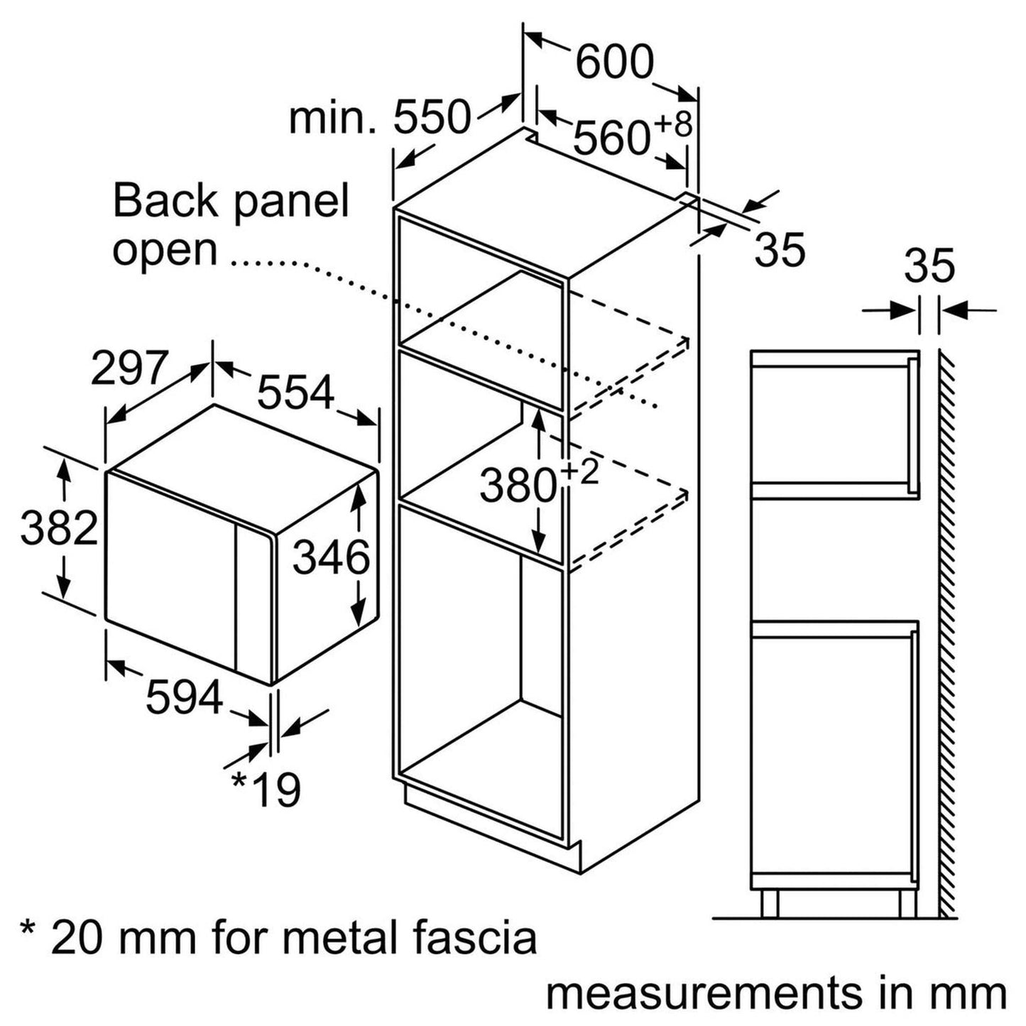 Bosch BFL524MB0 - Inbouw magnetron - met grillfunctie