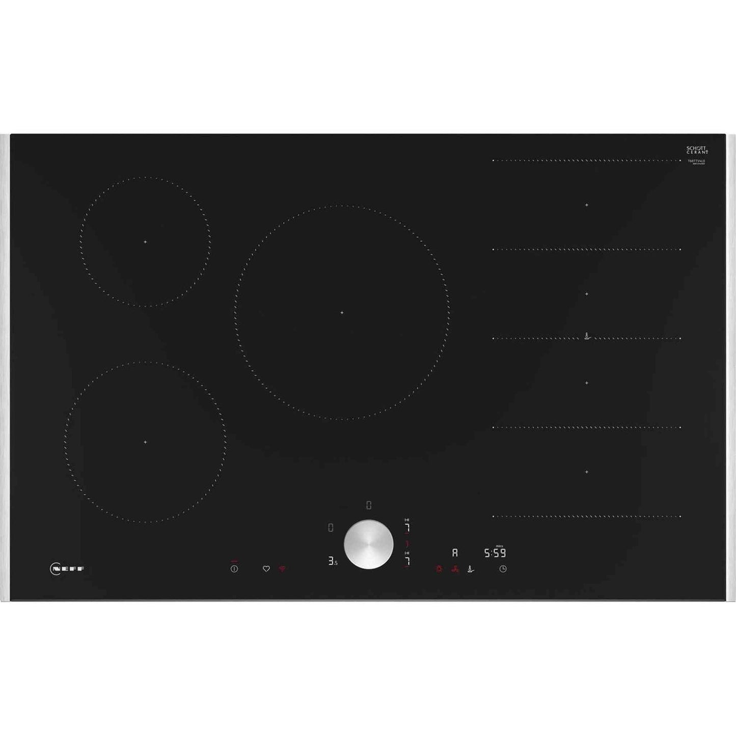 Neff T68TTV4L0 - Inductiekookplaat – Inbouw – 5 Kookzones – Stijlvol en Krachtig