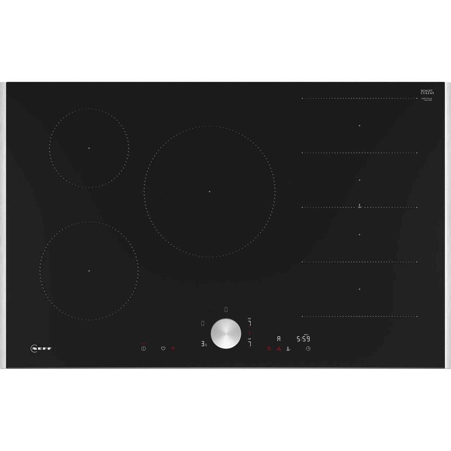 Neff T68TTV4L0 - Inductiekookplaat – Inbouw – 5 Kookzones – Stijlvol en Krachtig