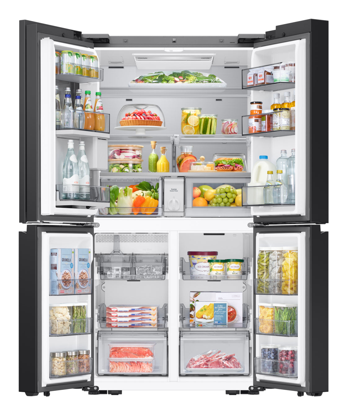 Samsung RM90F67CECEO – Amerikaanse koelkast – 654 liter – No Frost – Ijs en waterdispenser – Zwart – Energieklasse E – Stil en ruim