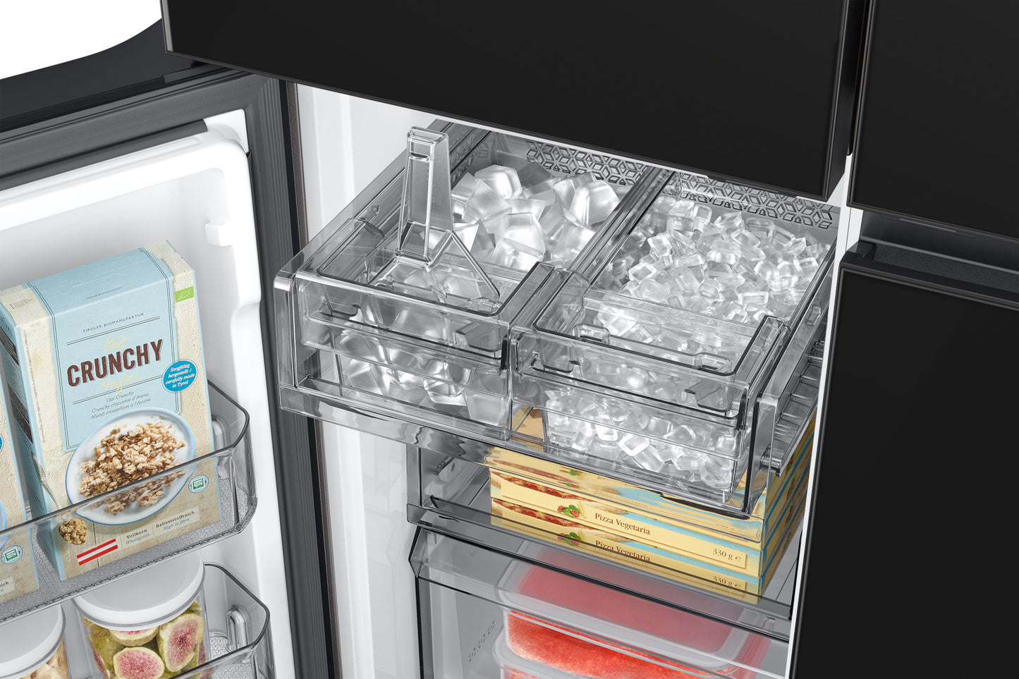 Samsung RM90F67CECEO – Amerikaanse koelkast – 654 liter – No Frost – Ijs en waterdispenser – Zwart – Energieklasse E – Stil en ruim