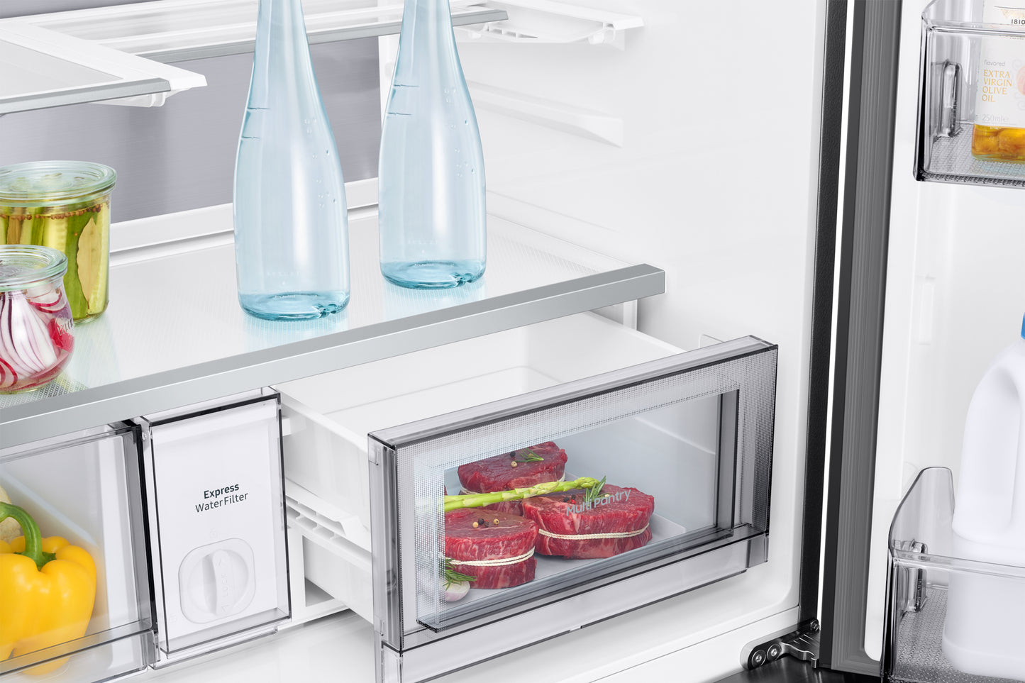 Samsung RM90F67CECEO – Amerikaanse koelkast – 654 liter – No Frost – Ijs en waterdispenser – Zwart – Energieklasse E – Stil en ruim