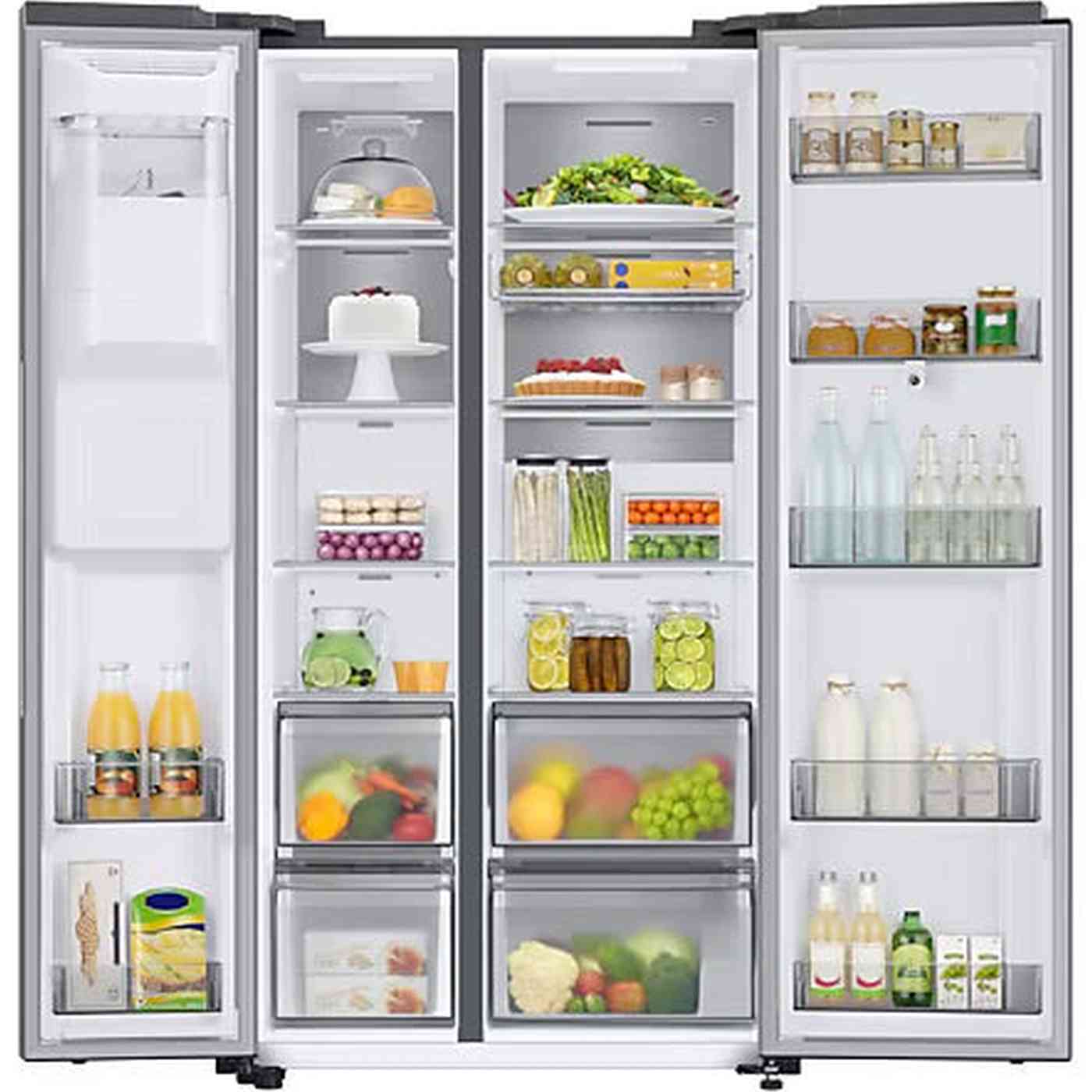 Samsung RS6HA8891SL – Amerikaanse Koelkast – 614 l – No Frost – IJsdispenser – Wifi – Grijs