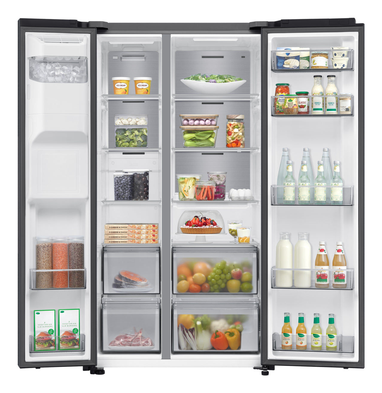 Samsung RS70F64KDFEF – Amerikaanse koelkast – 640 liter – No Frost – Waterleiding & ijsdispenser – Zwart – Energieklasse D