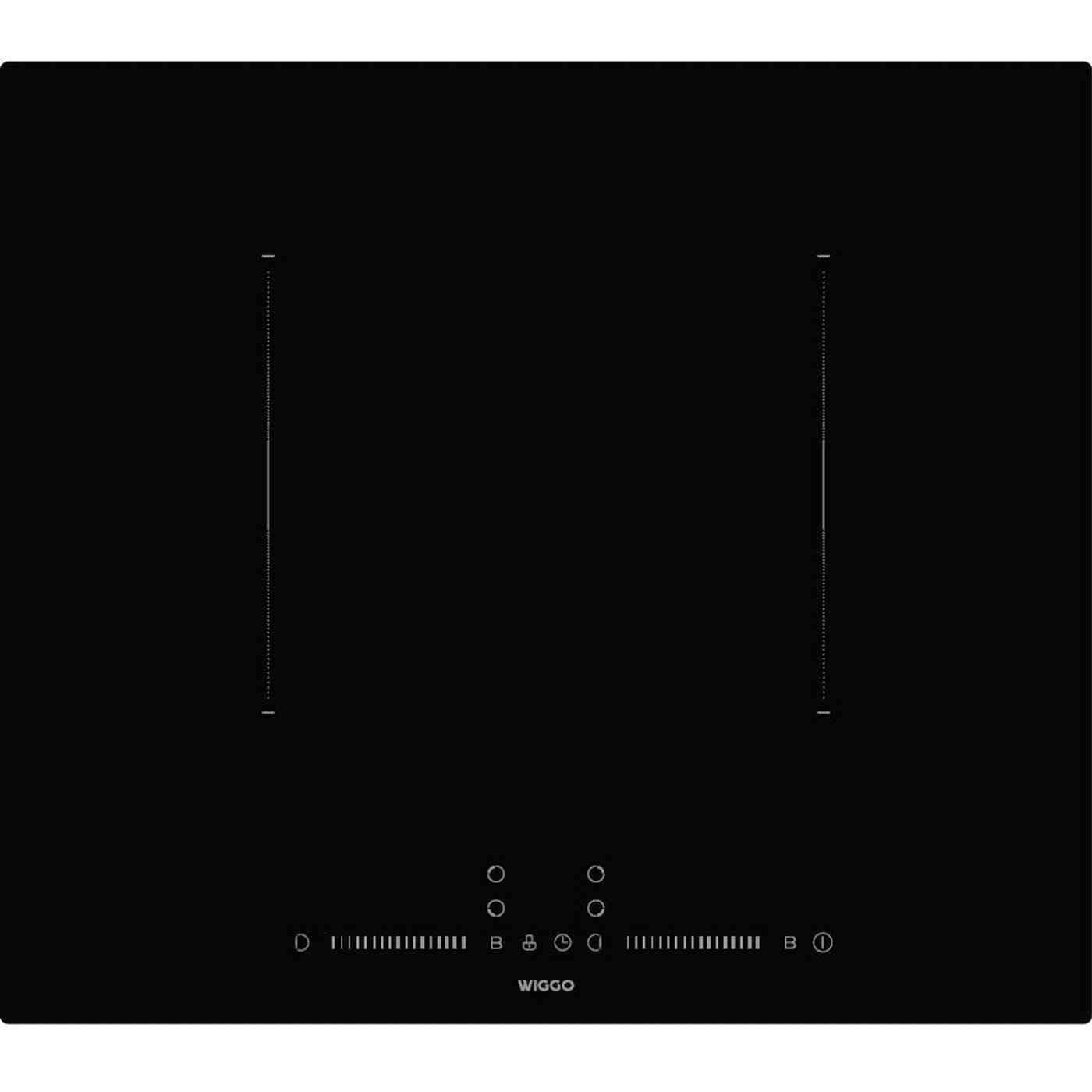 Wiggo WH-B626IRS(B) – Inductiekookplaat – 60 cm – 4 zones + 2 bridge – 7400W – Touch – Zwart – Keramisch glas – 2-fase