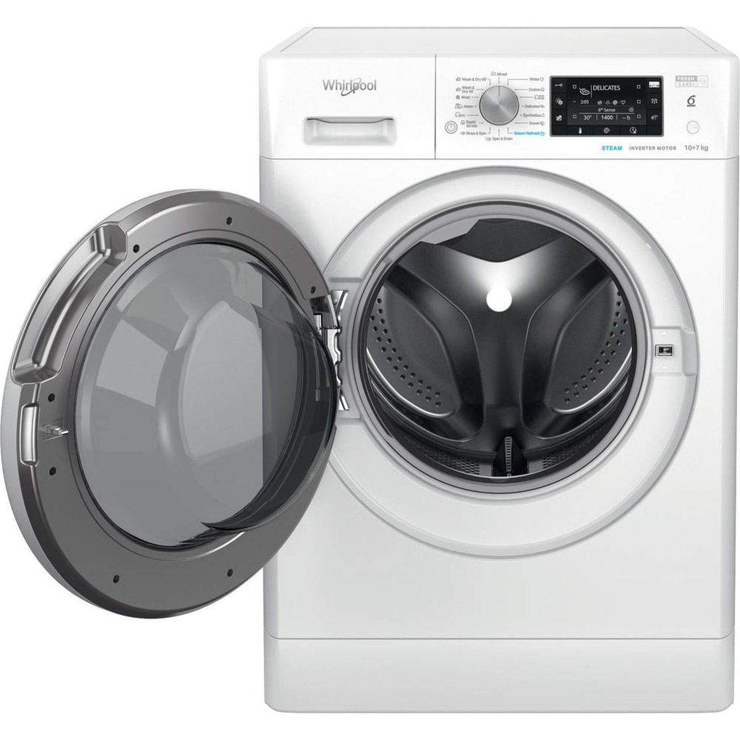 Whirlpool FFWDD1076258SVEE – Wasmachine – Voorlader – Energieklasse B met efficiënt water- en energieverbruik
