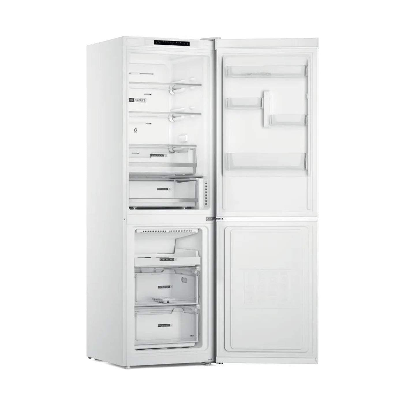 Whirlpool W7X83AW – Vrijstaande koel-vriescombinatie – 335 liter – No Frost – Wit – Energieklasse D – Stil en efficiënt