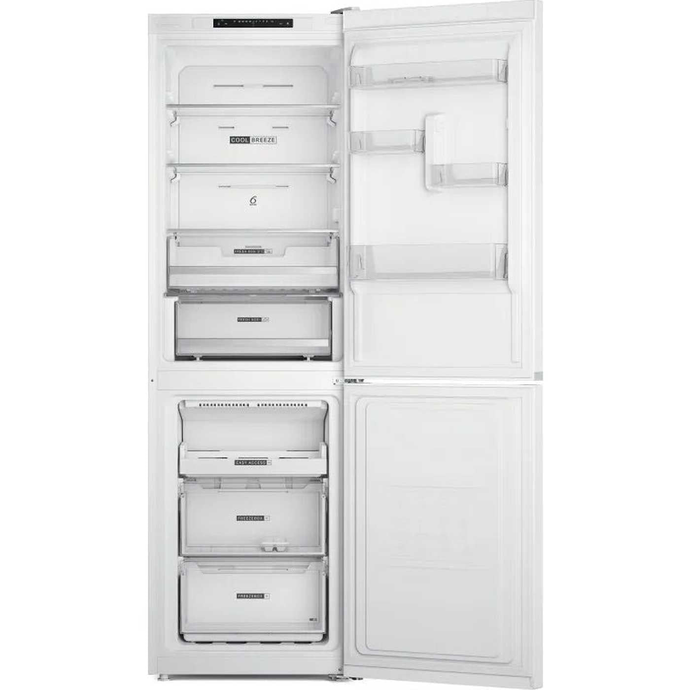 Whirlpool W7X83AW – Vrijstaande koel-vriescombinatie – 335 liter – No Frost – Wit – Energieklasse D – Stil en efficiënt