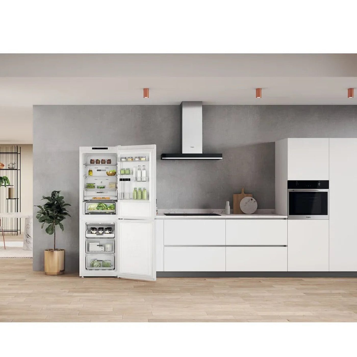 Whirlpool W7X83AW – Vrijstaande koel-vriescombinatie – 335 liter – No Frost – Wit – Energieklasse D – Stil en efficiënt