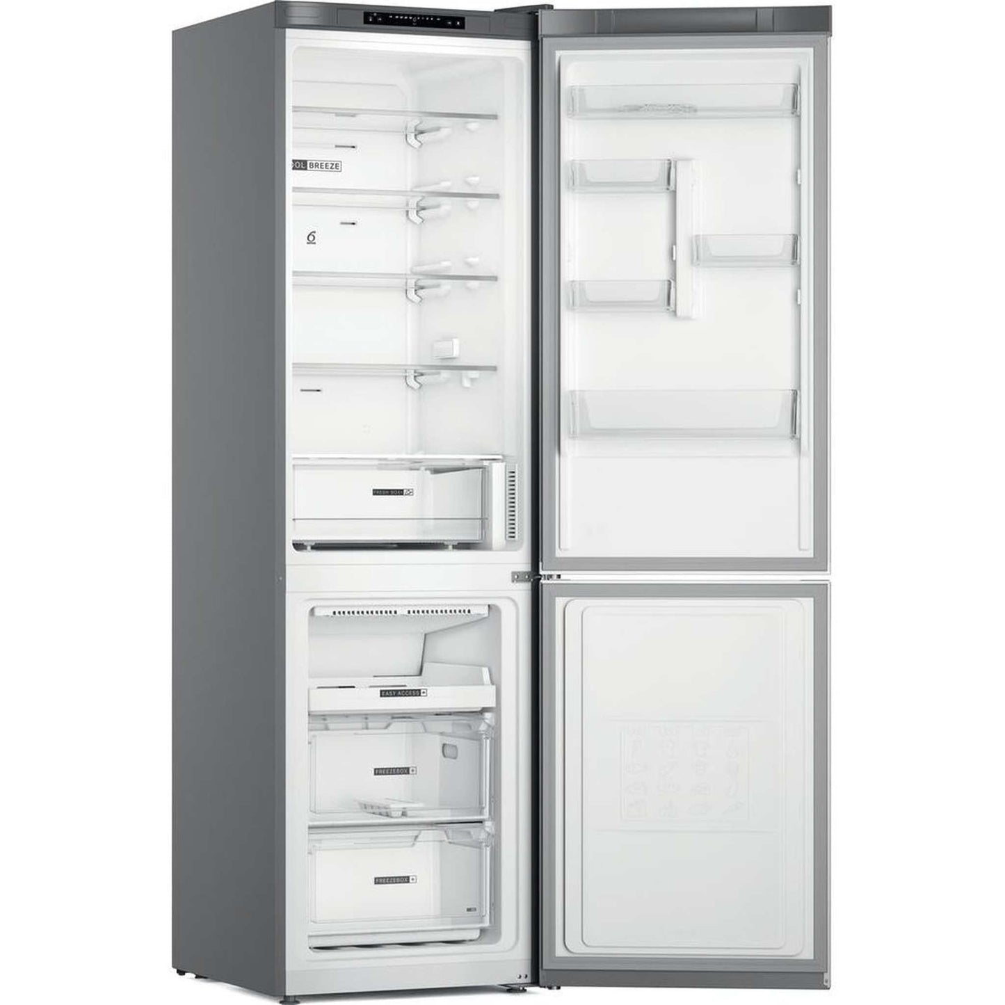 Whirlpool W7X93AOX1 – Koelkast – Vrijstaand – Stijlvol RVS, No Frost en energiezuinig met 34dB geluidsniveau
