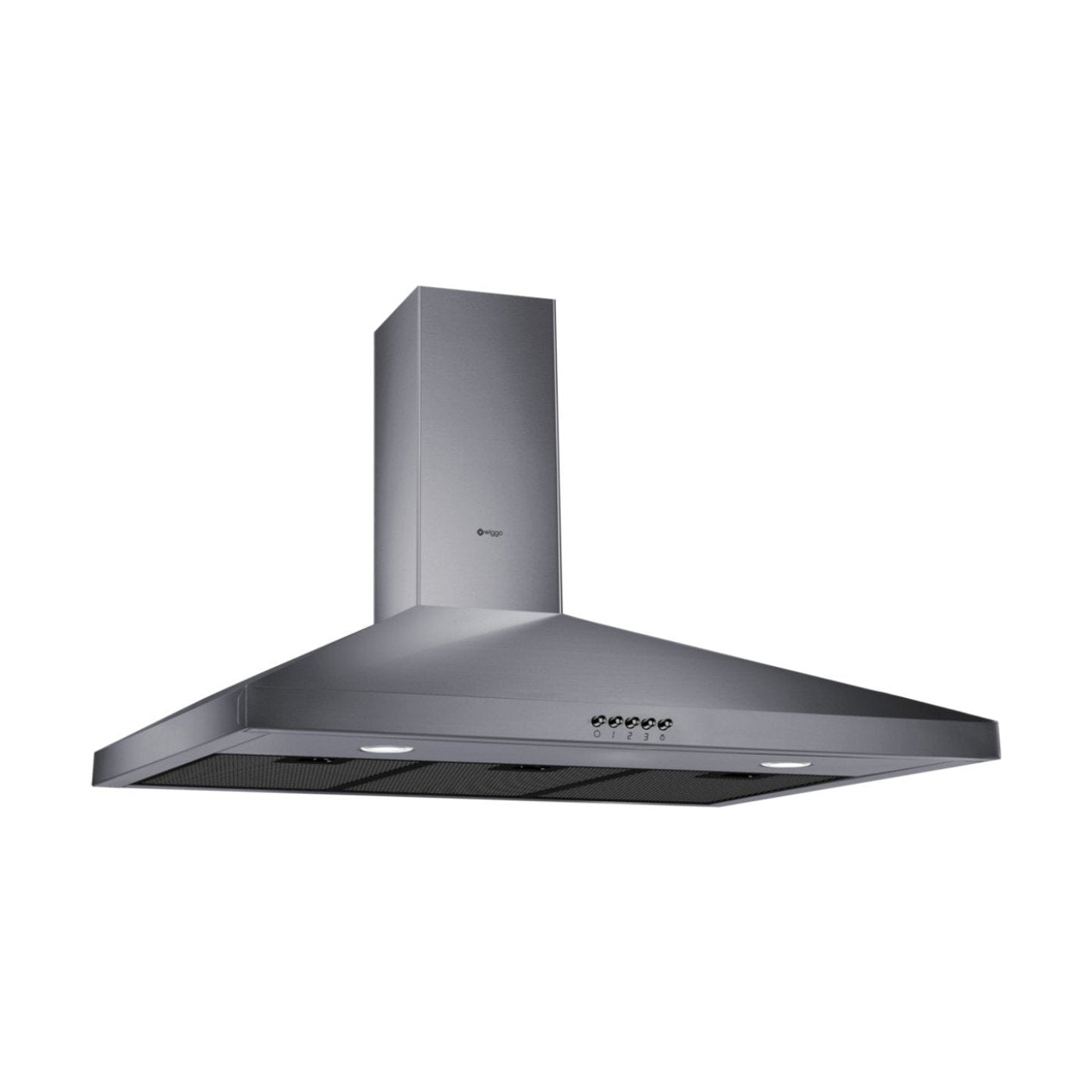 Wiggo WE-C930P(G) – Wandschouw Afzuigkap – Grijs – 90 cm – RVS – Stil – LED-verlichting