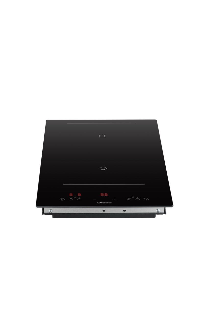 Wiggo WH-B312IRT(B) – Inductiekookplaat – 30 cm – 2 zones – Inbouw – Touchbediening – 3500W – Zwart – 1-fase
