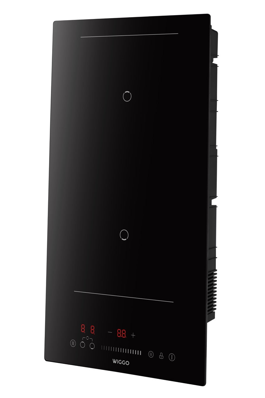 Wiggo WH-B313IRS(B) – Inductiekookplaat – 30 cm – 2 kookzones – Inbouw – Touchbediening – 4000W – Zwart – Keramisch glas – 1-fase
