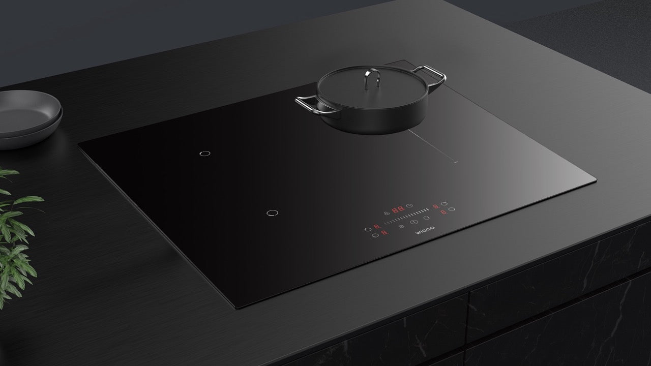 Wiggo WH-B625IRS(B) – Inductiekookplaat – 60 cm – 4 zones + bridge – 7200W – Touch – Zwart – Keramisch glas – 2-fase