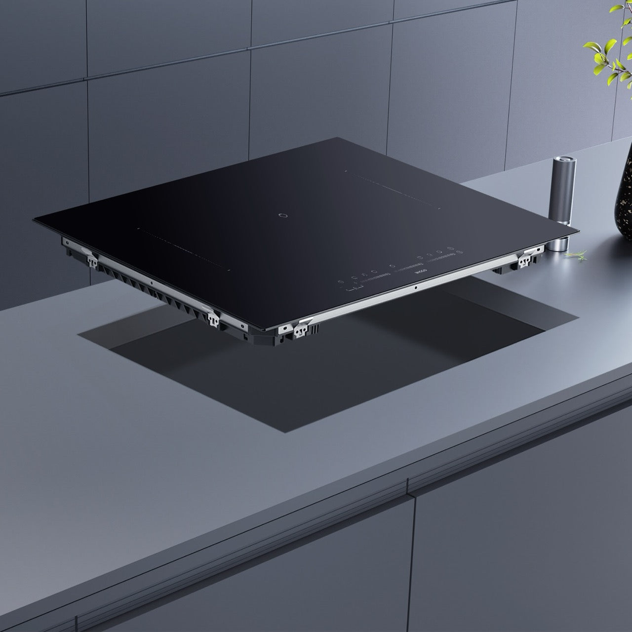 Wiggo WH-B935IRS(B) – Inductiekookplaat – 90 cm – 5 zones + 2 bridges – 7600W – Touch – Zwart – Keramisch glas – 3-fase