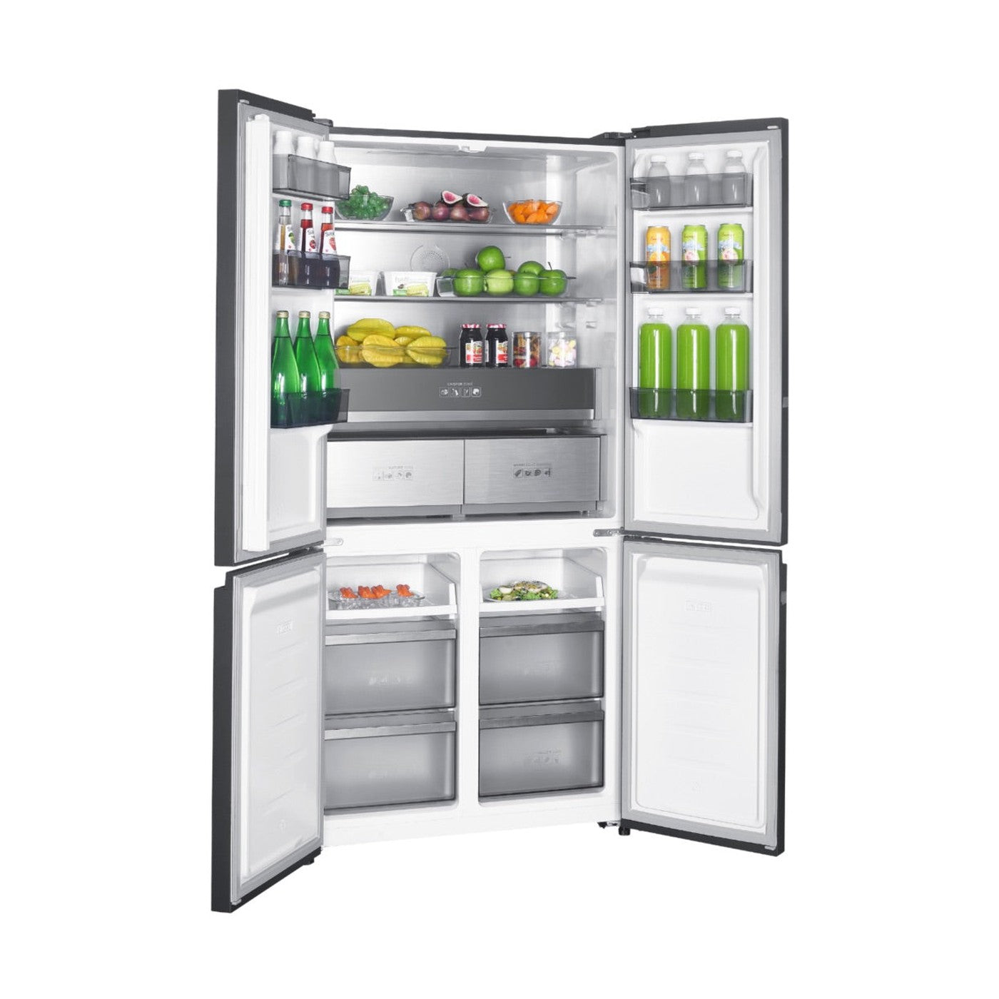 Wiggo WR-MD19E(DX) – Vrijstaande koelkast – 349L koel – 156L vries – Zwart – 39 dB – 190 cm hoog