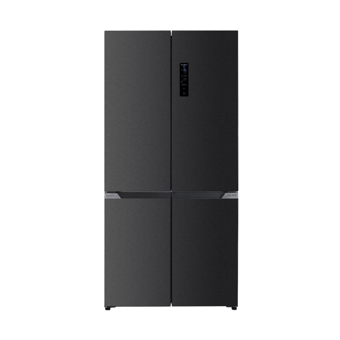Wiggo WR-MD19E(DX) – Vrijstaande koelkast – 349L koel – 156L vries – Zwart – 39 dB – 190 cm hoog