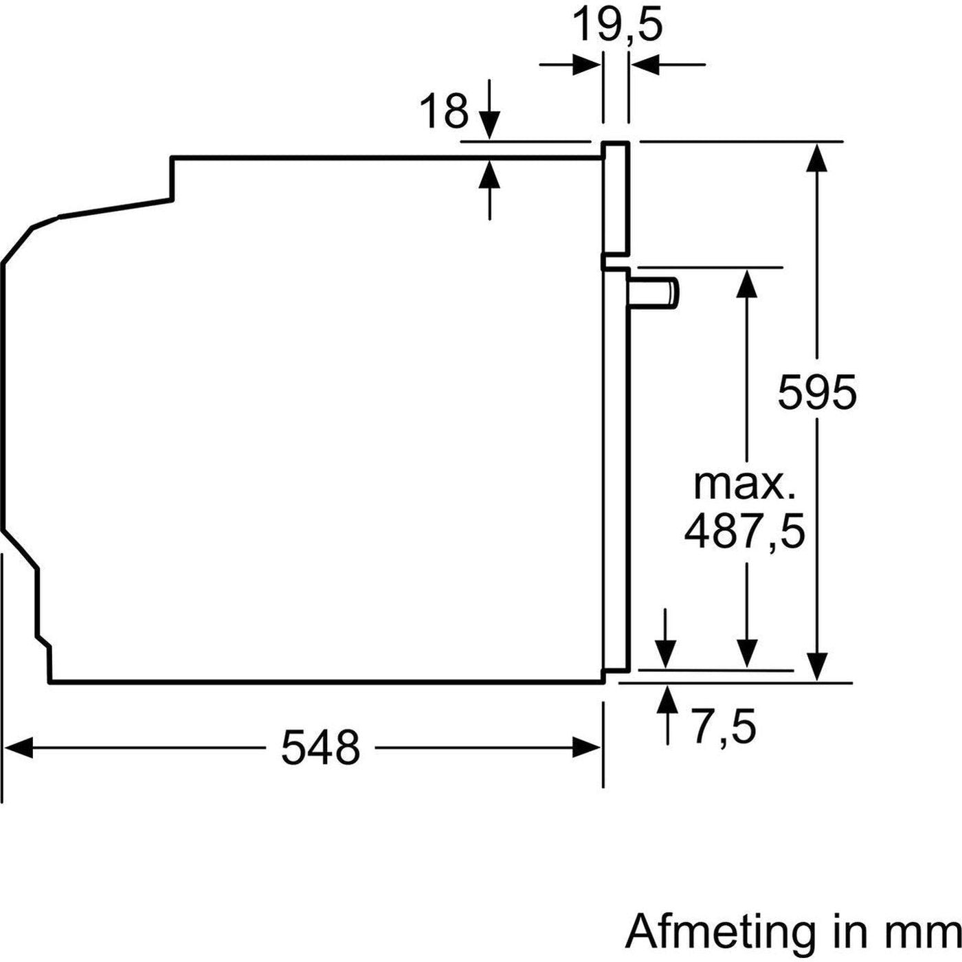 Siemens HM736GAB1 – Inbouwoven – 67 l – Zwart – Met magnetronfunctie – Klasse A