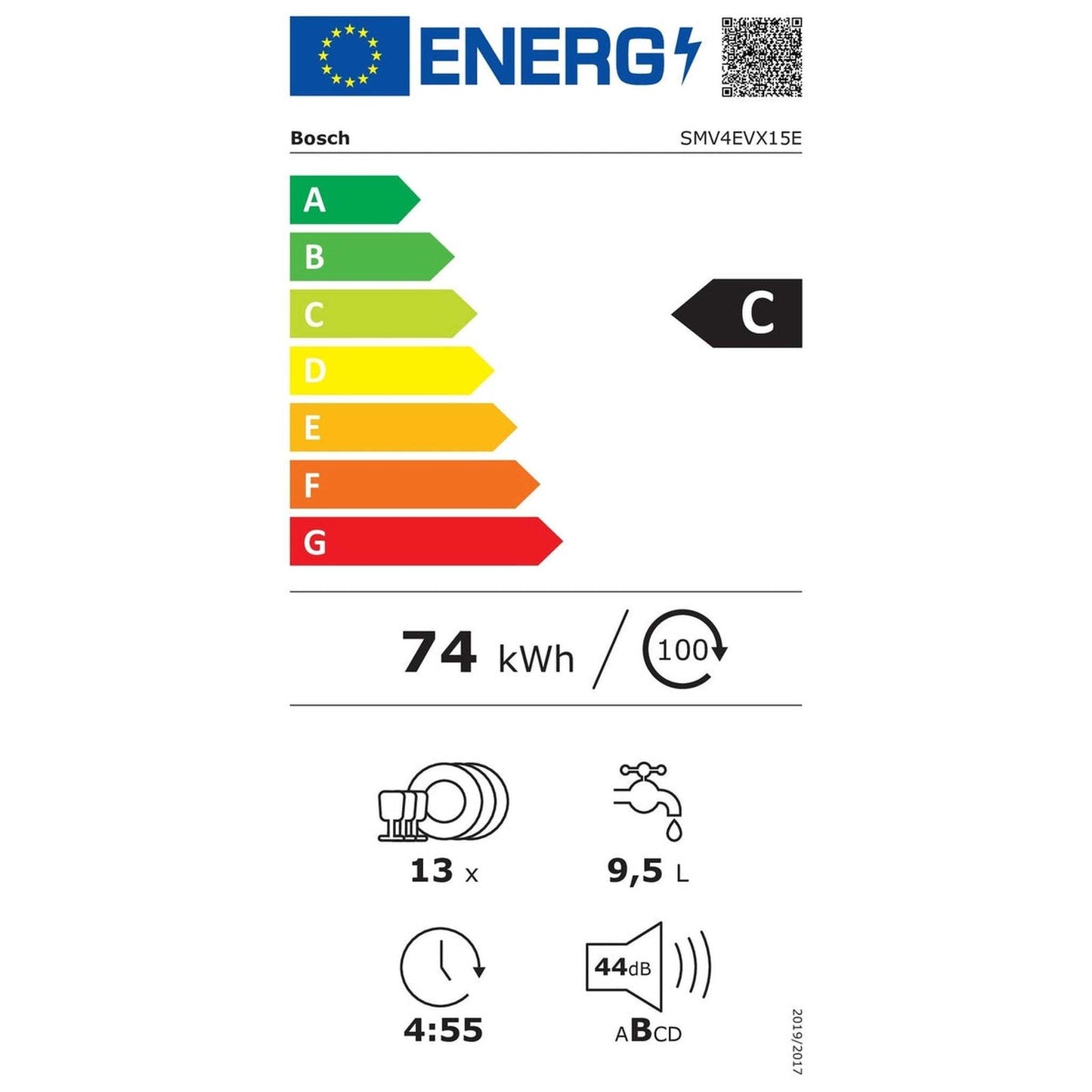 Bosch SMV4EVX15E - Inbouw vaatwasser - Volledig geïntegreerd