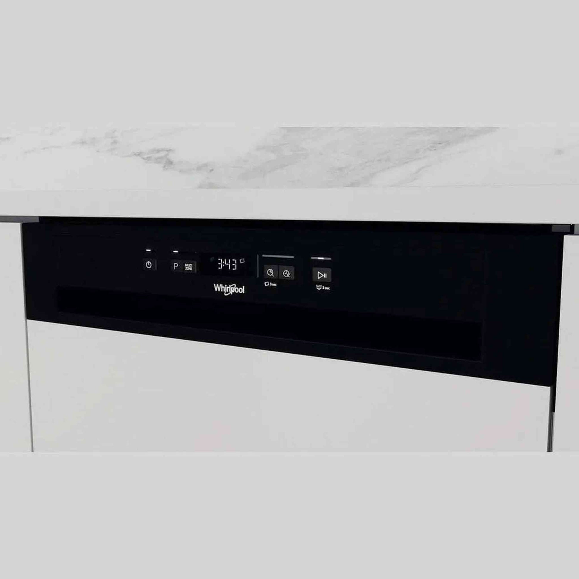 Whirlpool WBC3C26B - Inbouw vaatwasser - Half geïntegreerd
