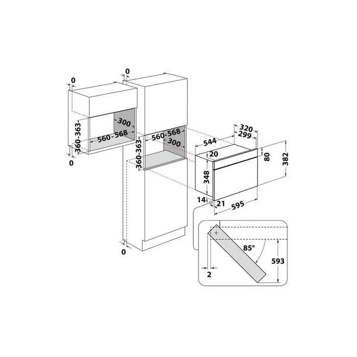 Whirlpool AMW442IX - Inbouw magnetron - met grillfunctie