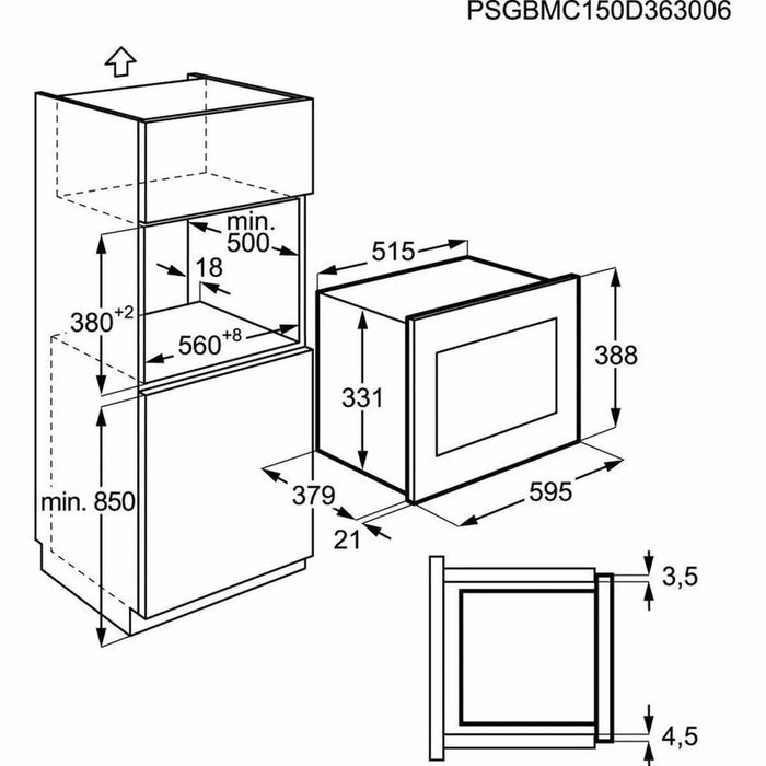 AEG MSB2547D - Inbouw magnetron - met grillfunctie