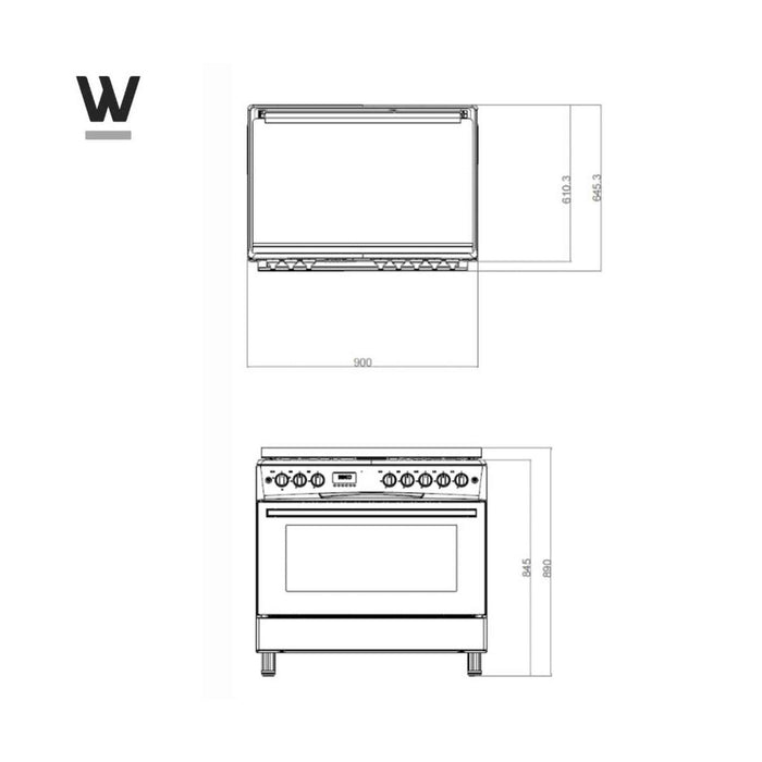 Wiggo WO-E969R CX - Gasfornuis