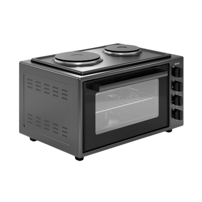 Wiggo WMO-E4562H(B) – Vrijstaande oven – 45 l – Zwart – Pizzastand – Grillfunctie