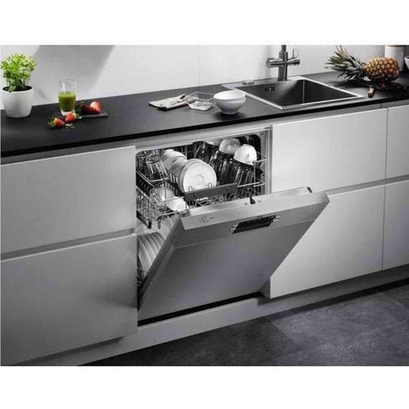 AEG FES5368XZM – Inbouwvaatwasser – 13 couverts – Stil – Half geïntegreerd – Zilver