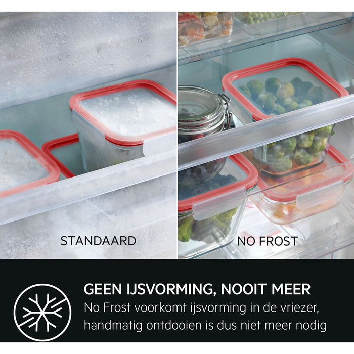 AEG OSC6N181ES – Koel-vriescombinatie – Sleepdeur – 4 sterren vriesvak – 35 dB