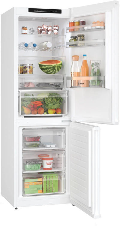 Bosch KGN362WDF – Koel-vriescombinatie – Stil – No Frost – 321 liter – 186 cm hoog – Energieklasse D