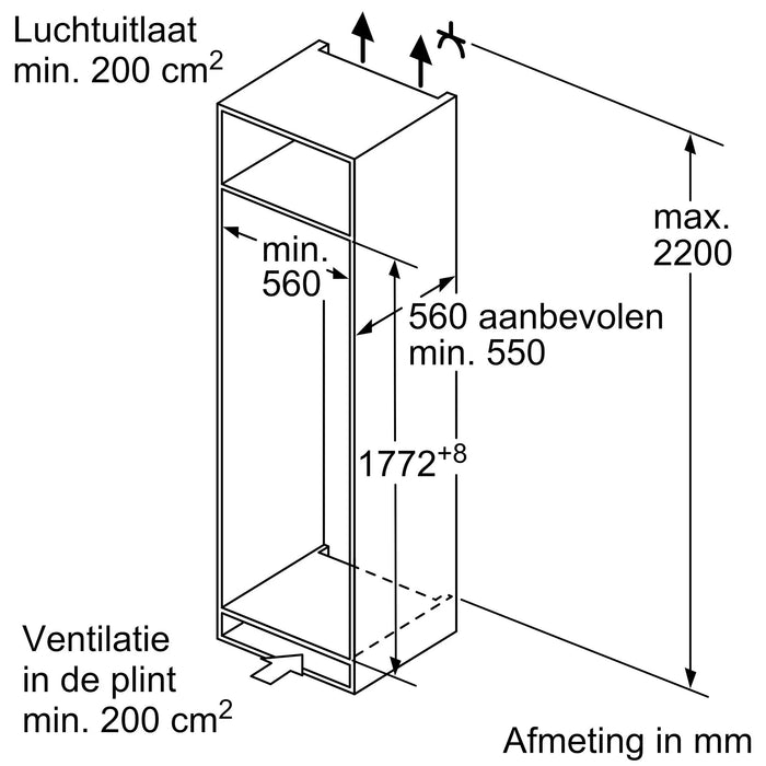 Bosch KIR81NSE0 – Koelkast – Zonder vriesvak – Energiezuinig – Muisstil