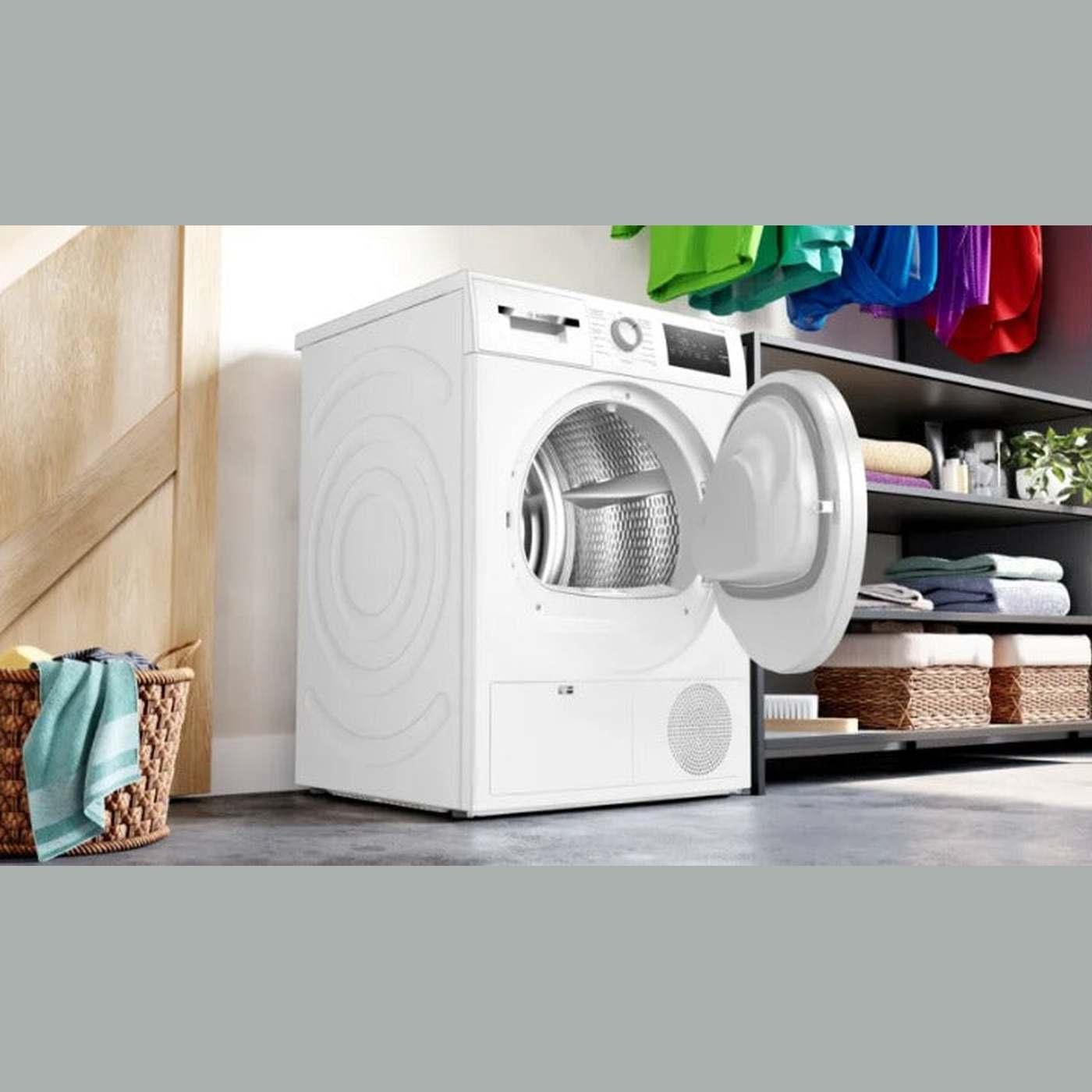 Bosch WTH83V03 – Condensdroger – Voorlader – 65 dB – Vrijstaand gebruiksgemak