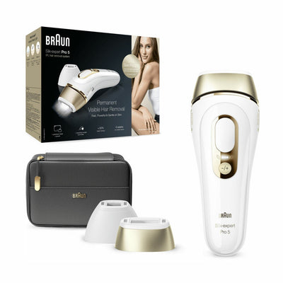 Braun Silk-expert Pro 5 PL5140 – IPL Ontharingsapparaat – 400.000 flitsen – SensoAdapt – Wit/Goud