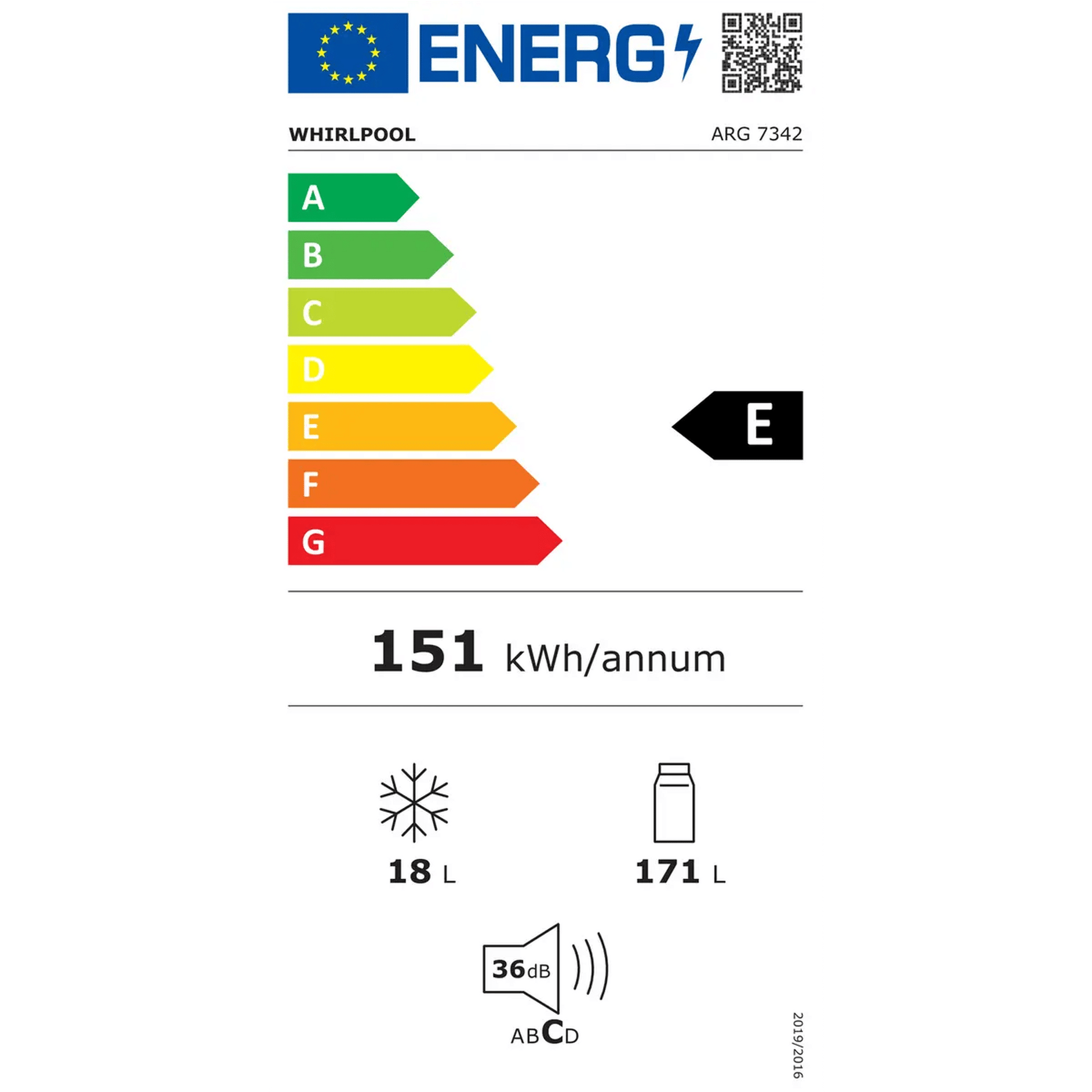 Whirlpool ARG7342 - Inbouw Koel-vriescombinatie