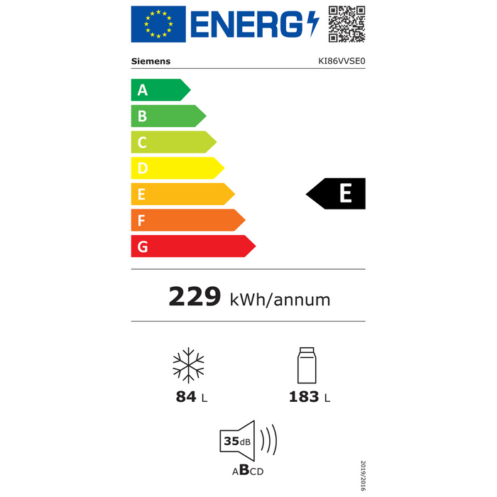 Siemens KI86VVSE0 - Inbouw Koel-vriescombinatie