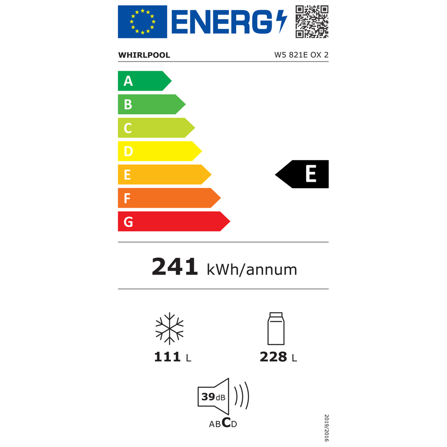 Whirlpool W5821EOX2 - Koel-vriescombinatie - Low Frost